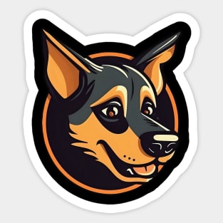 Rottweiler dog portrait Sticker